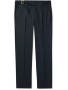 Rubinacci - Genny Slim-Fit Tapered Wool-Flannel Trousers - Blue