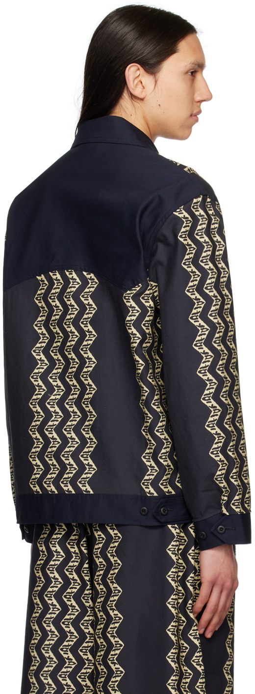 Nicholas Daley Black Zig Zag Jacket