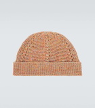 Valentino Garavani VGold linen and cotton beanie