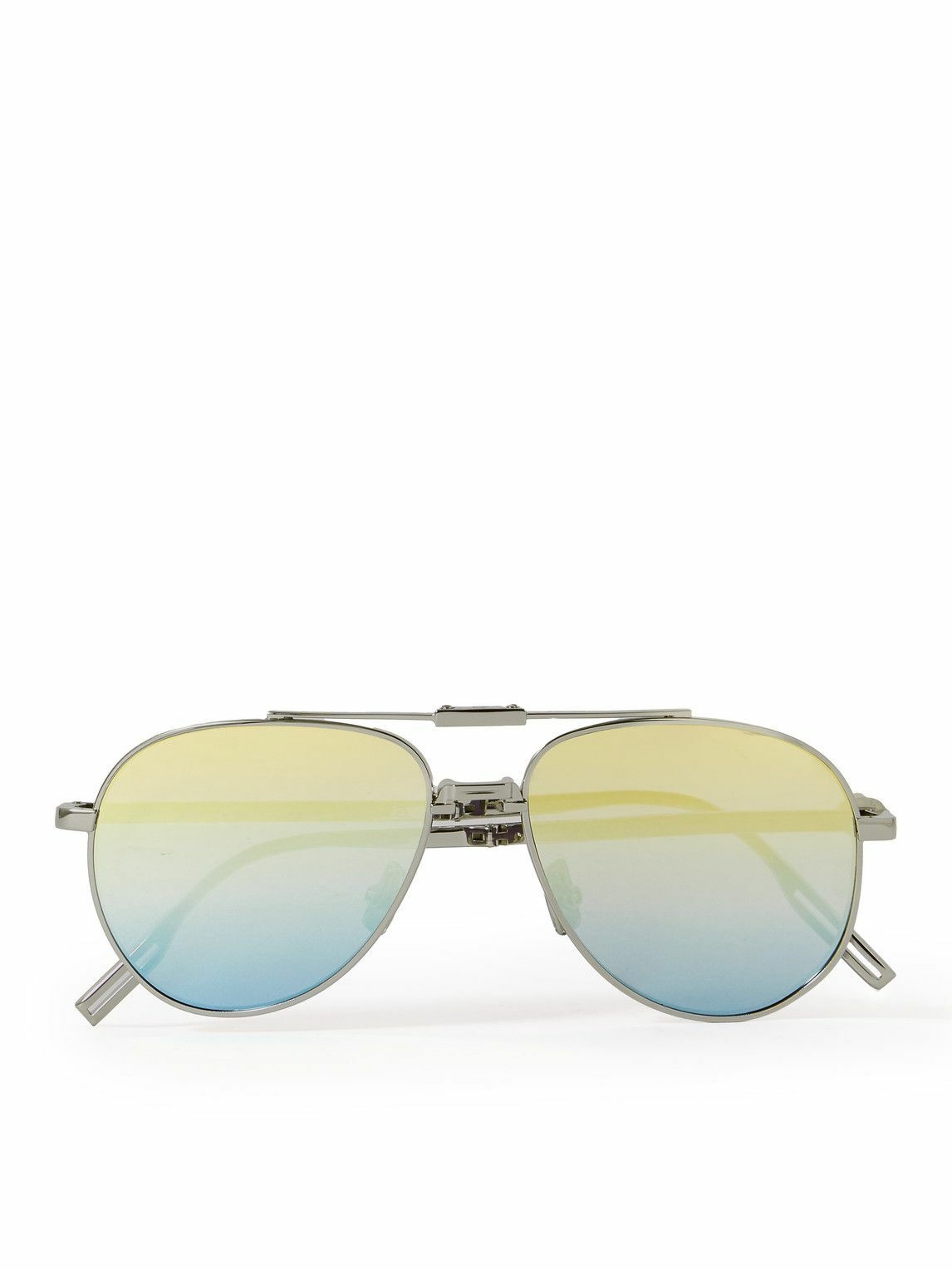 Dior Eyewear - Dior90 A1U Aviator-Style Silver-Tone Sunglasses Dior