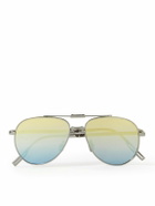 Dior Eyewear - Dior90 A1U Aviator-Style Silver-Tone Sunglasses