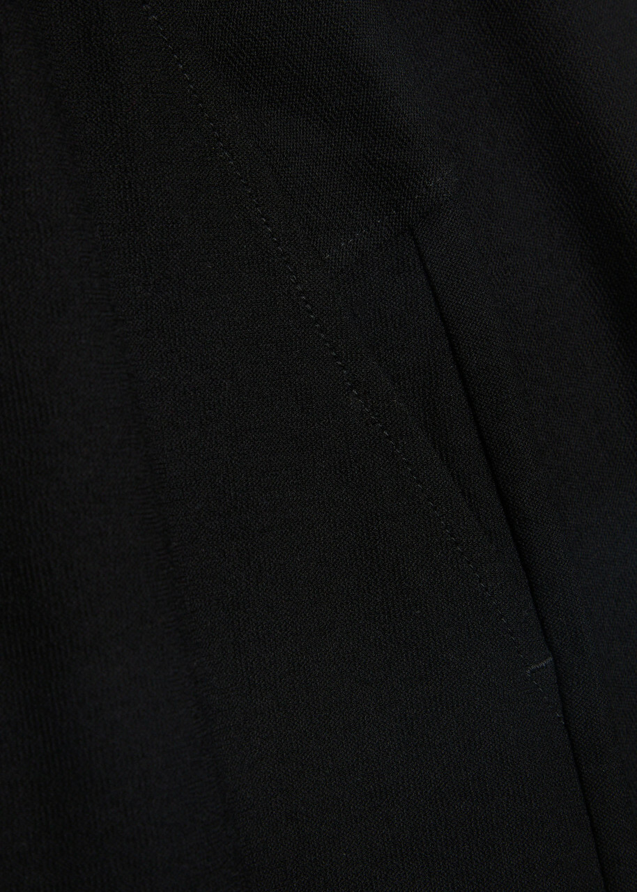 Eileen Fisher Barrel-leg Crepe Trousers Black