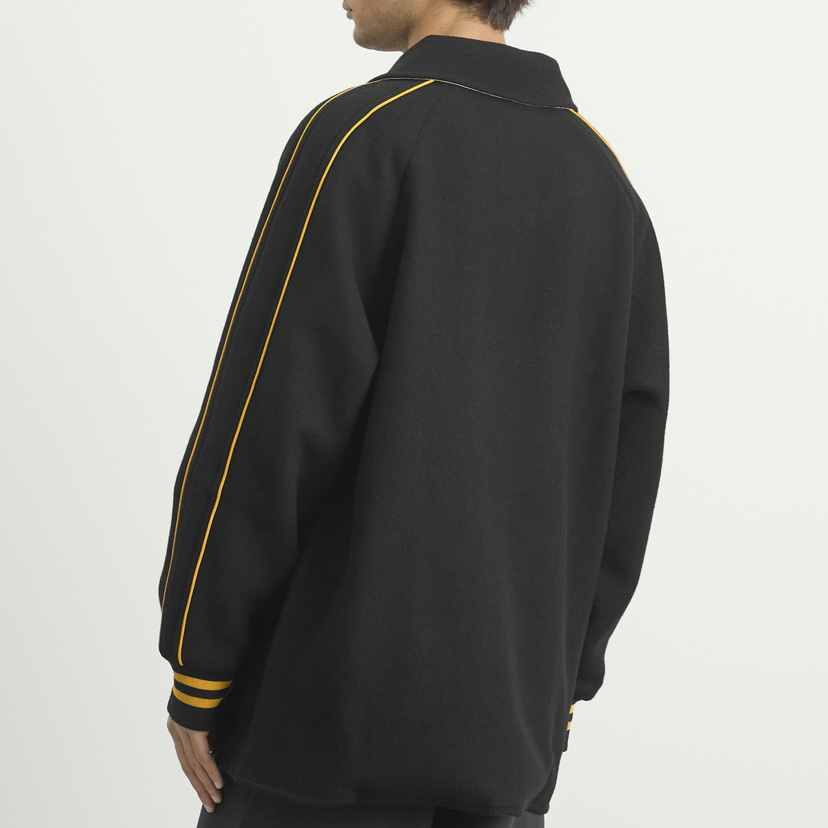 Bode Men's Monogram Snap Reversible Jacket in Black