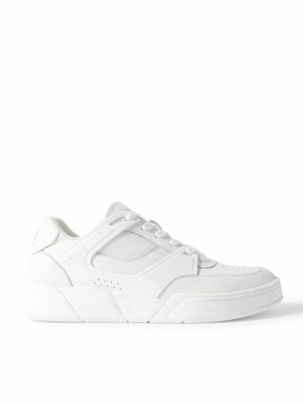 Photo: CELINE - CT-09 Leather, Rubber and Mesh Sneakers - White