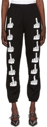 Ashley Williams Black Middle Finger Lounge Pants