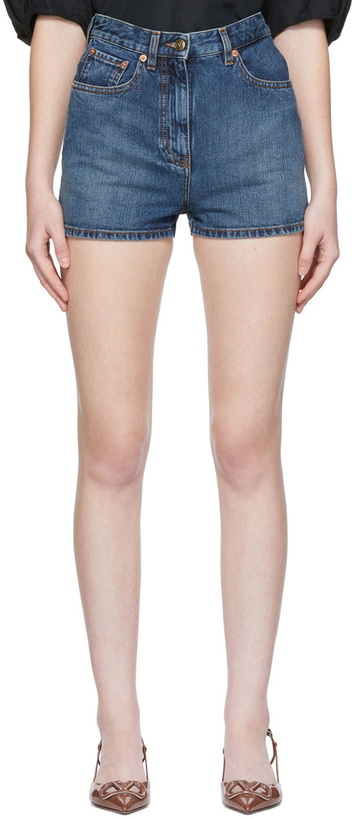 Photo: Valentino Blue Denim Shorts