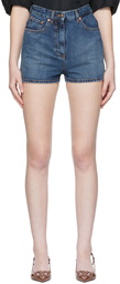 Valentino Blue Denim Shorts