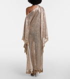 Taller Marmo Trebbia asymmetric sequined mesh kaftan