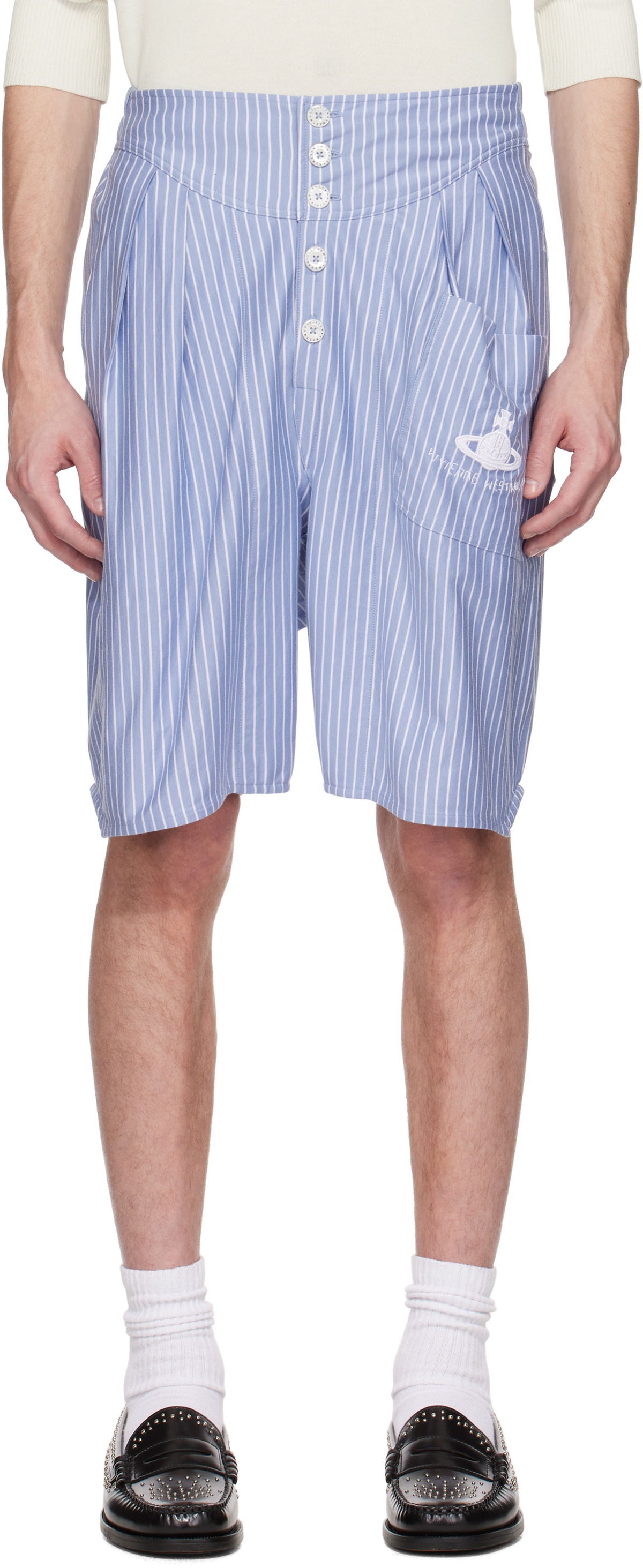 Vivienne Westwood｜TRAINING PANTS (BOXING SHORTS (3J0100 Vivienne Westwood White & Orange Boxing Shorts Vivienne Westwood