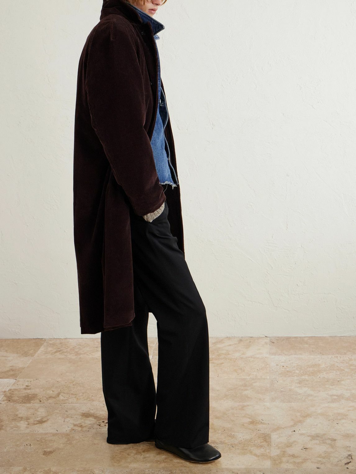 The Elder Statesman - Cotton-Corduroy Coat - Brown