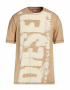 Diesel Mens T-shirt in Sand