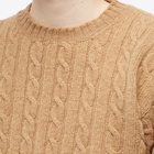 Jamieson's of Shetland Men's Cable Crew Knit in Oatmeal