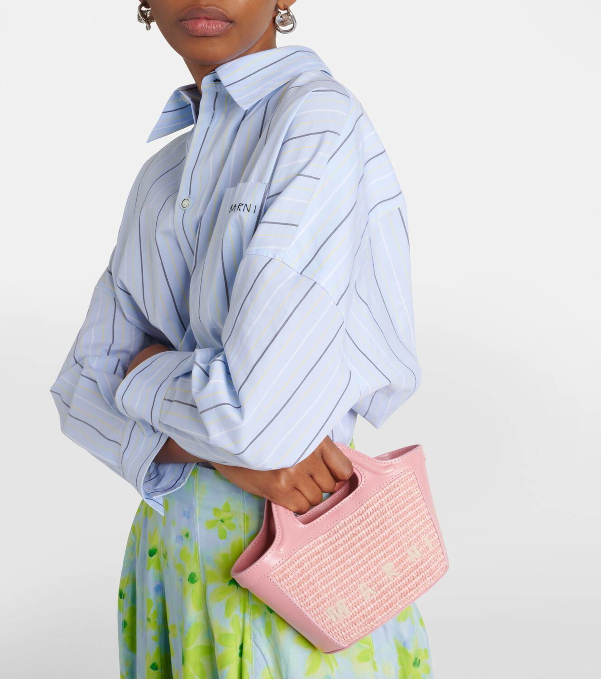 Marni Tropicalia Mini leather tote bag Marni Marni Tropicalia Mini leather tote bag Marni