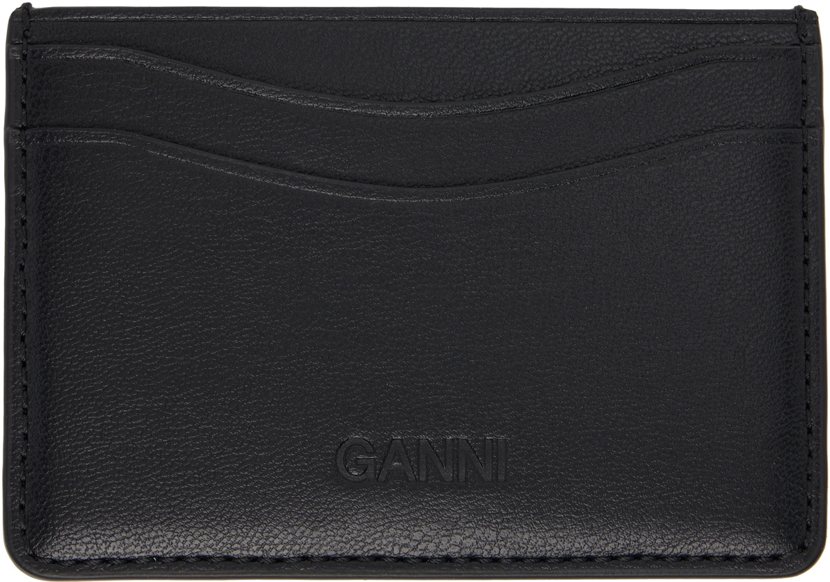 GANNI Black Bou Poodle Card Holder