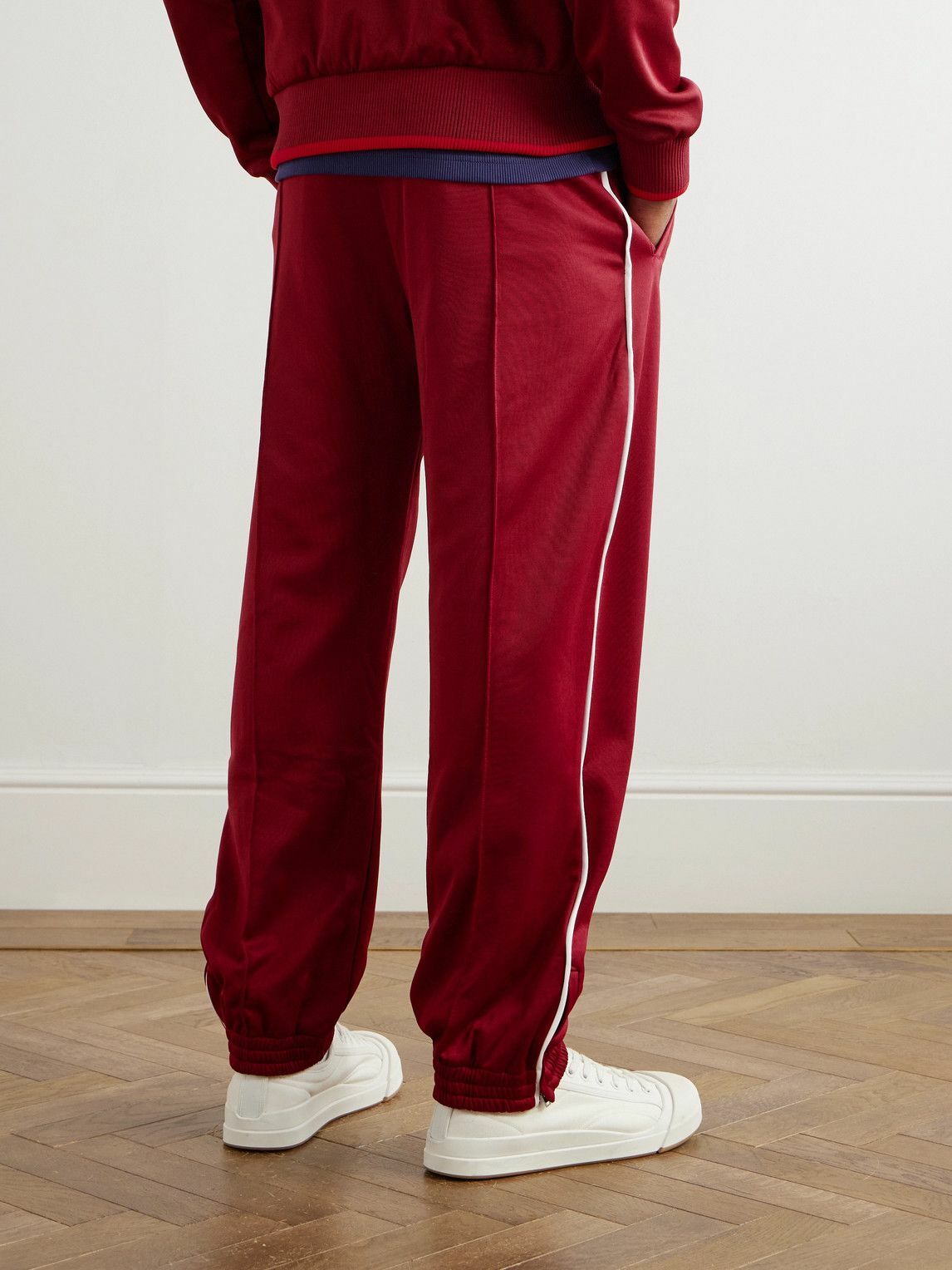 Wales Bonner - Essence Striped Tech-Jersey Track Pants - Red