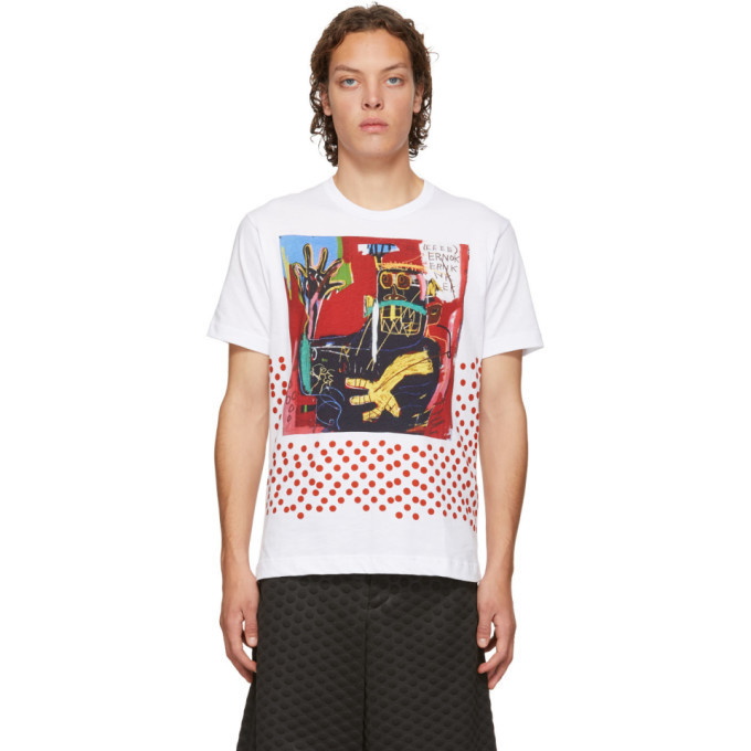 Photo: Comme des Garcons Shirt White Basquiat Edition Print T-Shirt