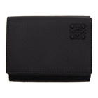 Loewe Black Linen Trifold Wallet