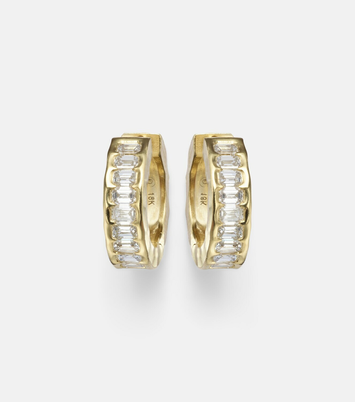 Octavia Elizabeth Ivy Eternity 18kt gold earrings with diamonds