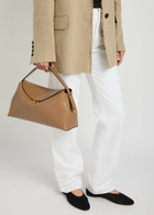 Toteme T-lock Leather top Handle bag - Camel - One Size
