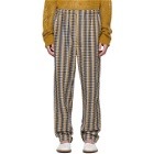 Lemaire Yellow and Blue Seersucker Elasticated Trousers