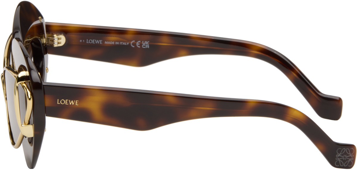 LOEWE Brown & Gold Double Frame Sunglasses