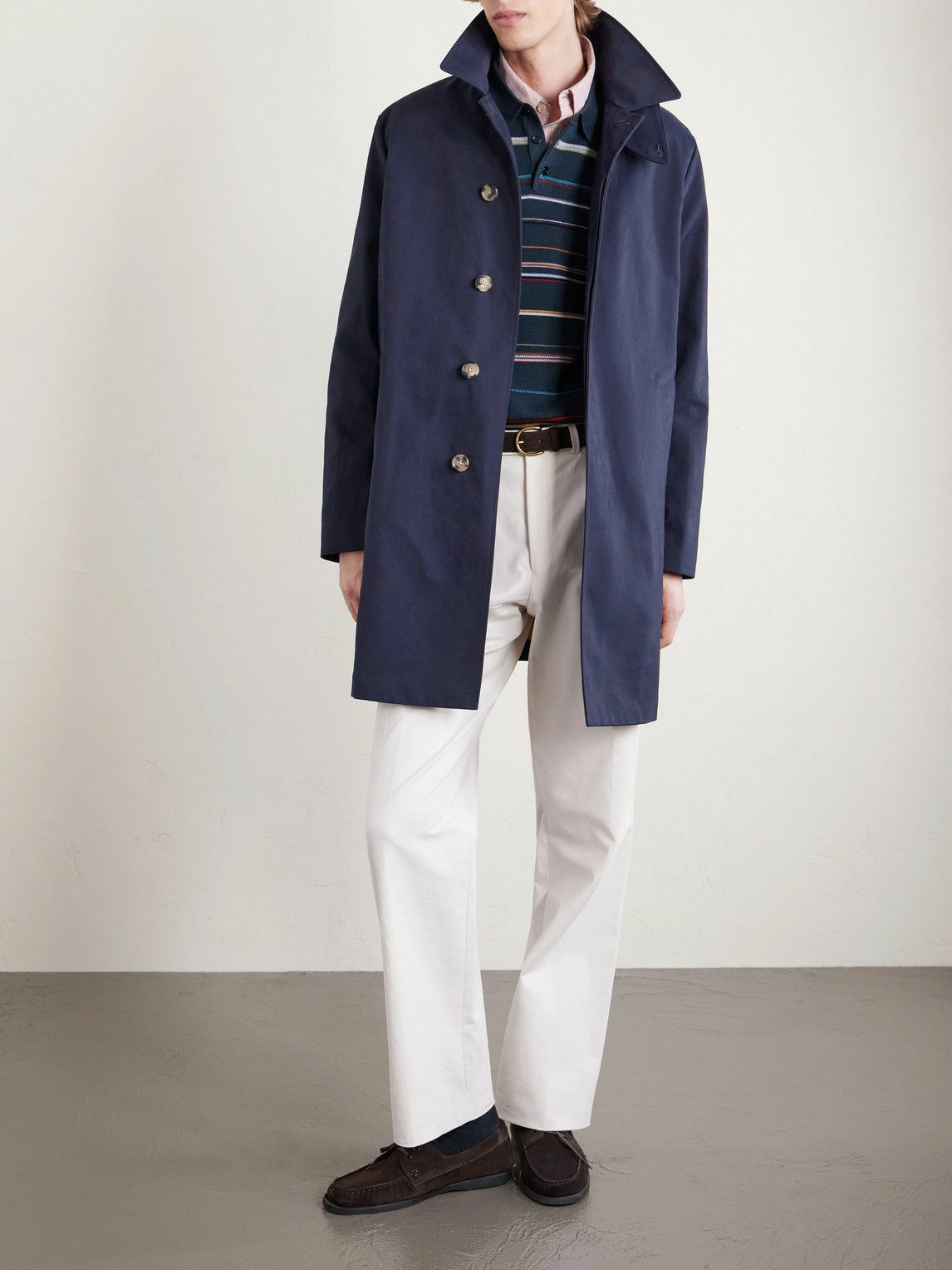 Paul Smith - Cotton-Blend Gabardine Coat - Blue