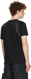 Alexander McQueen Black Printed Harness T-Shirt