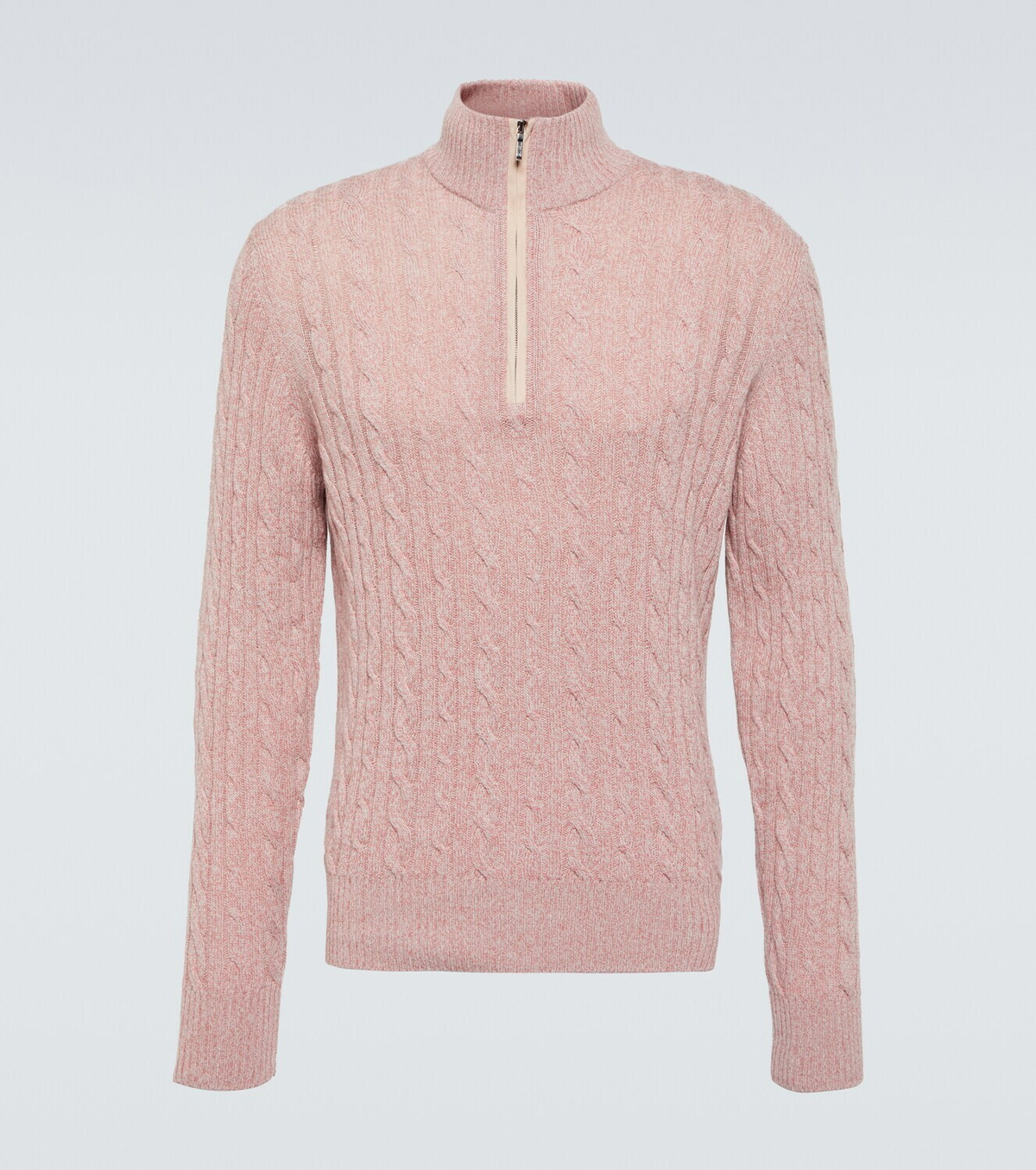 Loro Piana Cable-knit cashmere half-zip sweater Loro Piana