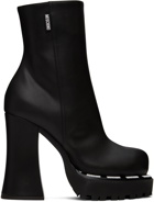 Moschino Black Embossed Boots