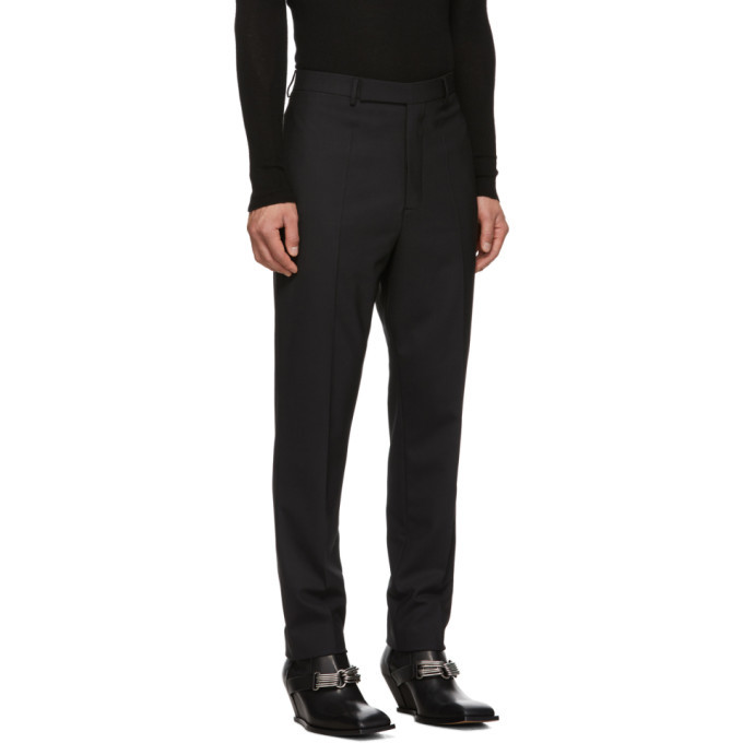 Rick Owens Black Slim Long Astaire Trousers Rick Owens