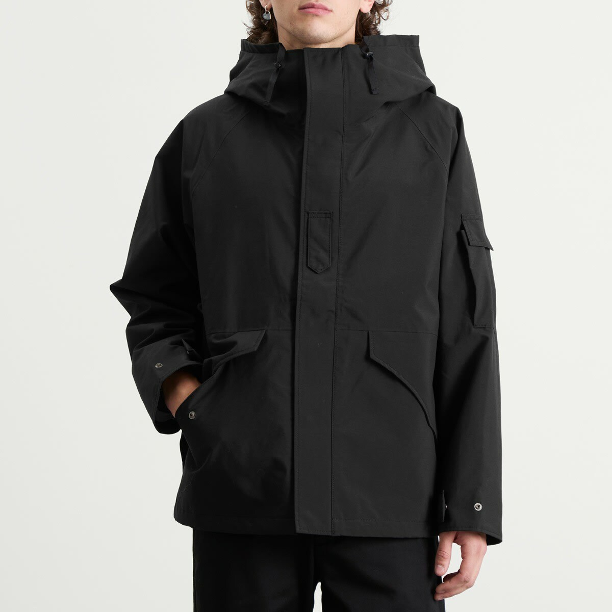 Nanamica Men's 2L Nylon Gore-Tex Cruiser Jacket in Black