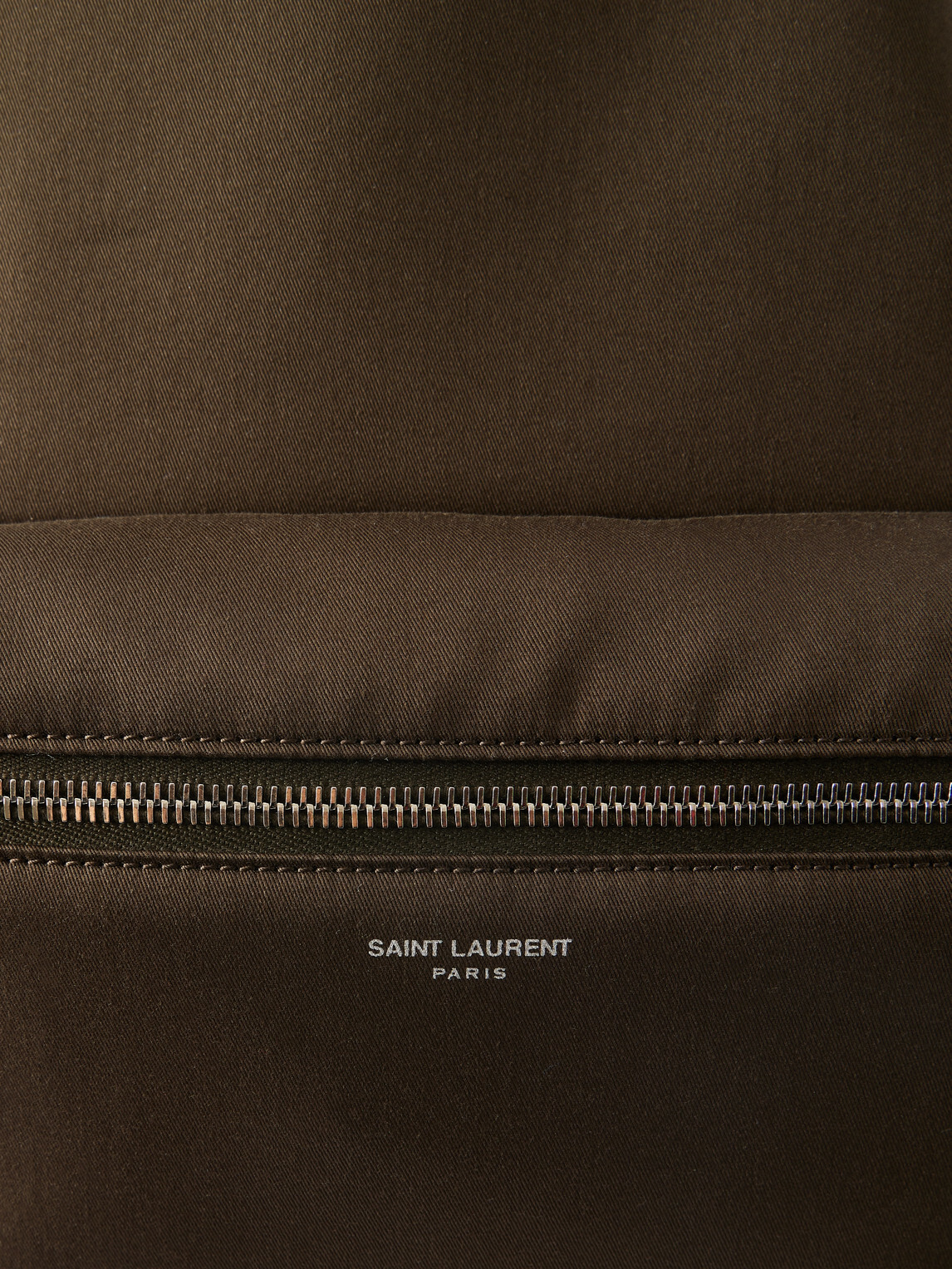 SAINT LAURENT - City Leather-Trimmed Twill Backpack