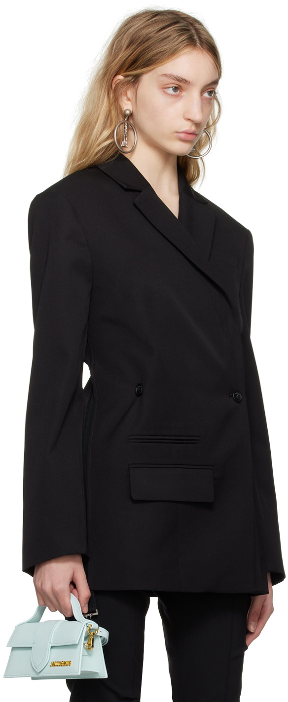 Jacquemus Black Le Raphia 'La Veste Tibau' Blazer Jacquemus