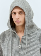 Charlie Constantinou Plated Zip Hooded Sweater