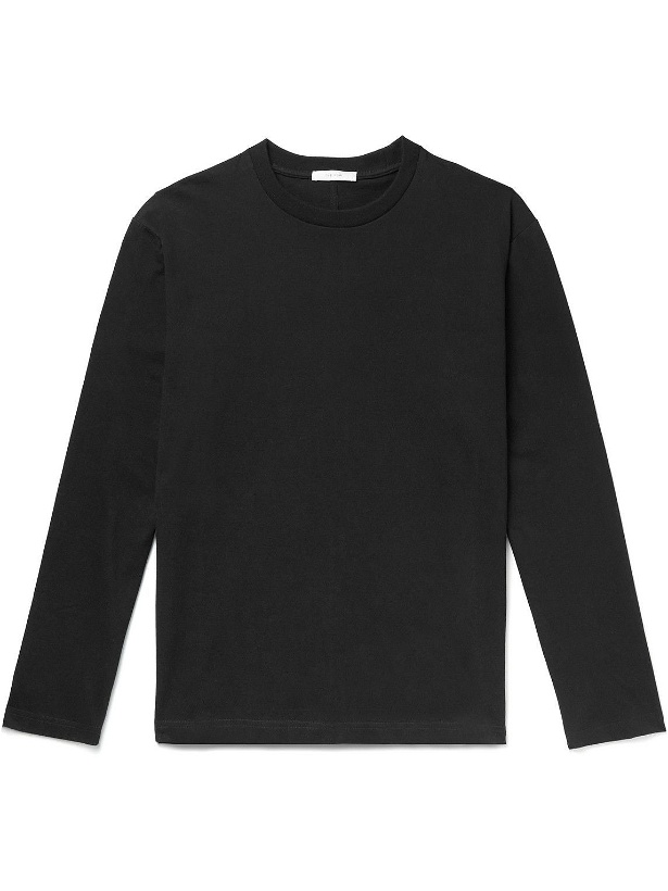 Photo: The Row - Enriques Cotton-Jersey T-Shirt - Black