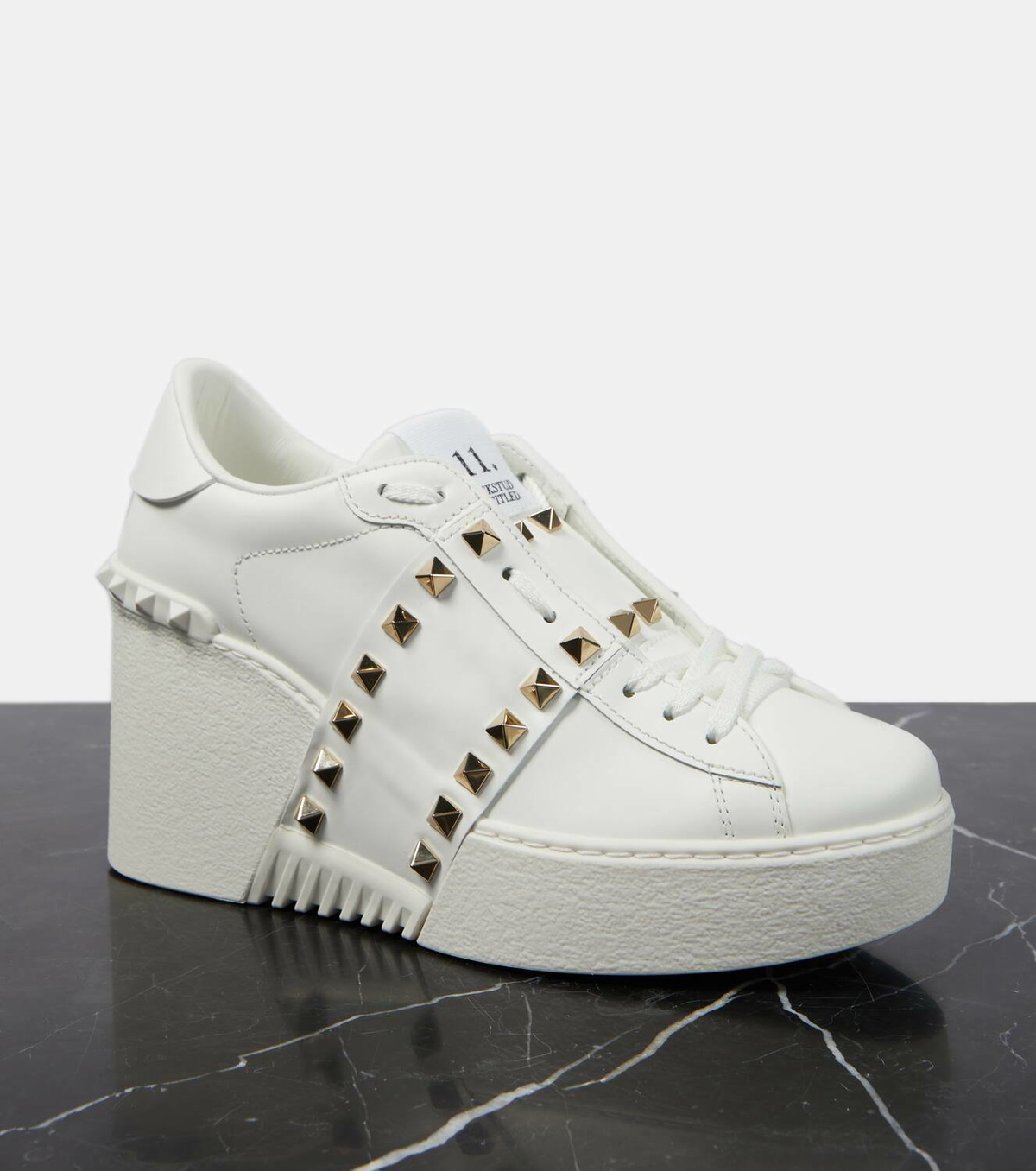 Valentino Garavani Open Disco leather wedge sneakers Valentino