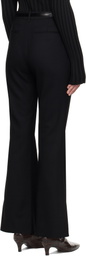 LE17SEPTEMBRE Black Flare Western Belt Trousers