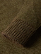 Maison Margiela - Knitted Half-Zip Sweater - Green