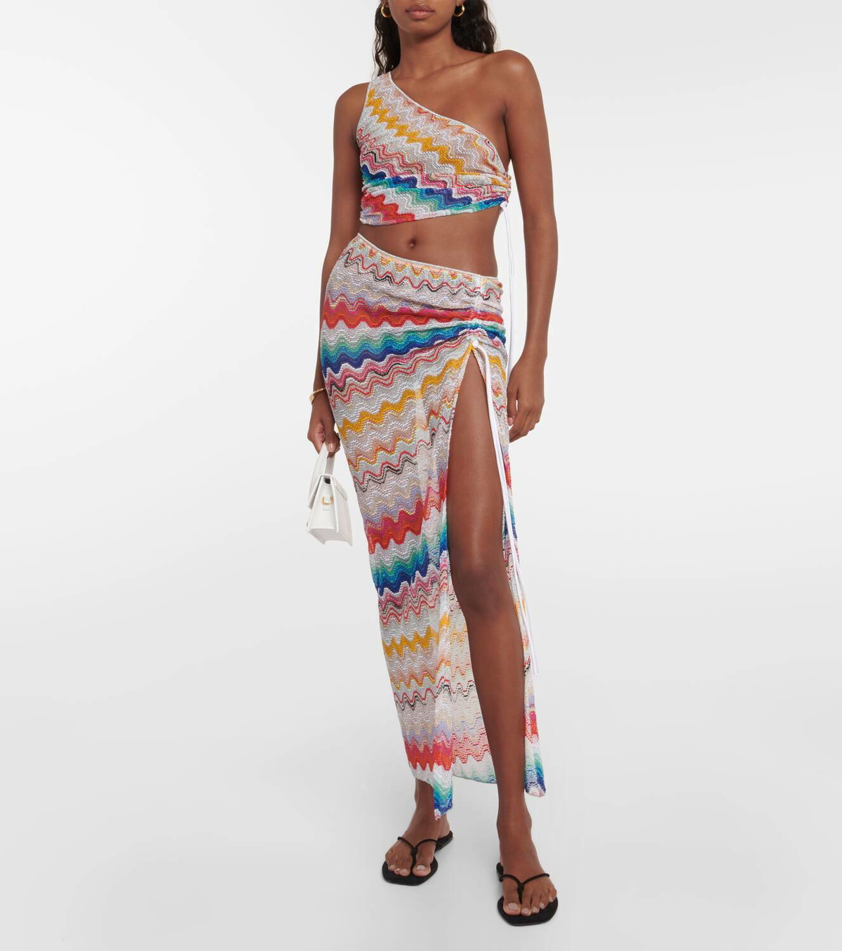 Missoni Mare Zig Zag ruched beach cover-up Missoni Mare