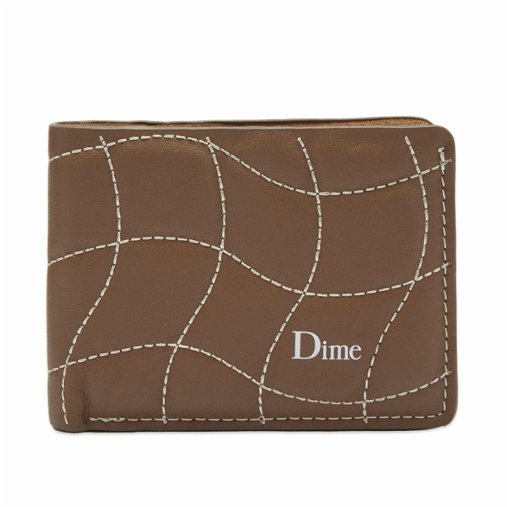 Photo: Dime Men's Quilted Leather Bifold Wallet in Brown