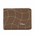 Dime Men's Quilted Leather Bifold Wallet in Brown