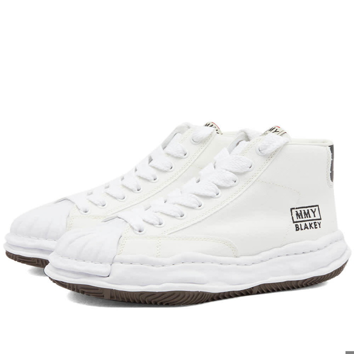 Photo: Maison MIHARA YASUHIRO Men's Blakey Original Hi-Top Sneakers in White