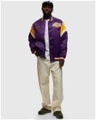 Mitchell & Ness Nba Heavyweight Satin Jacket Los Angeles Lakers Purple - Mens - Bomber Jackets/Team Jackets