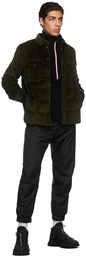 Moncler Grenoble Green Corduroy Down Jacket