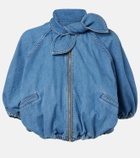 Patou Tie-neck denim jacket