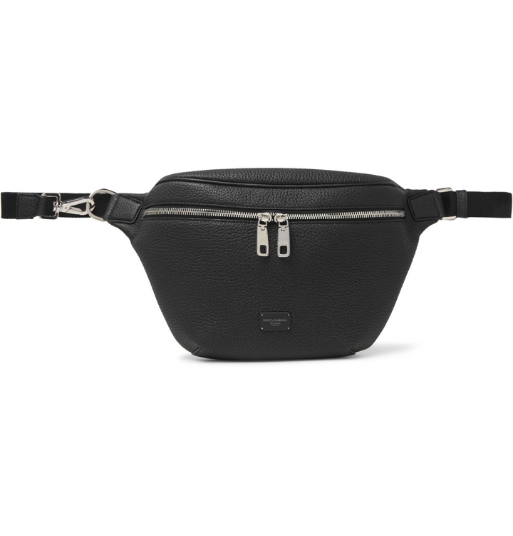 Photo: Dolce & Gabbana - Full-Grain Leather Belt Bag - Black