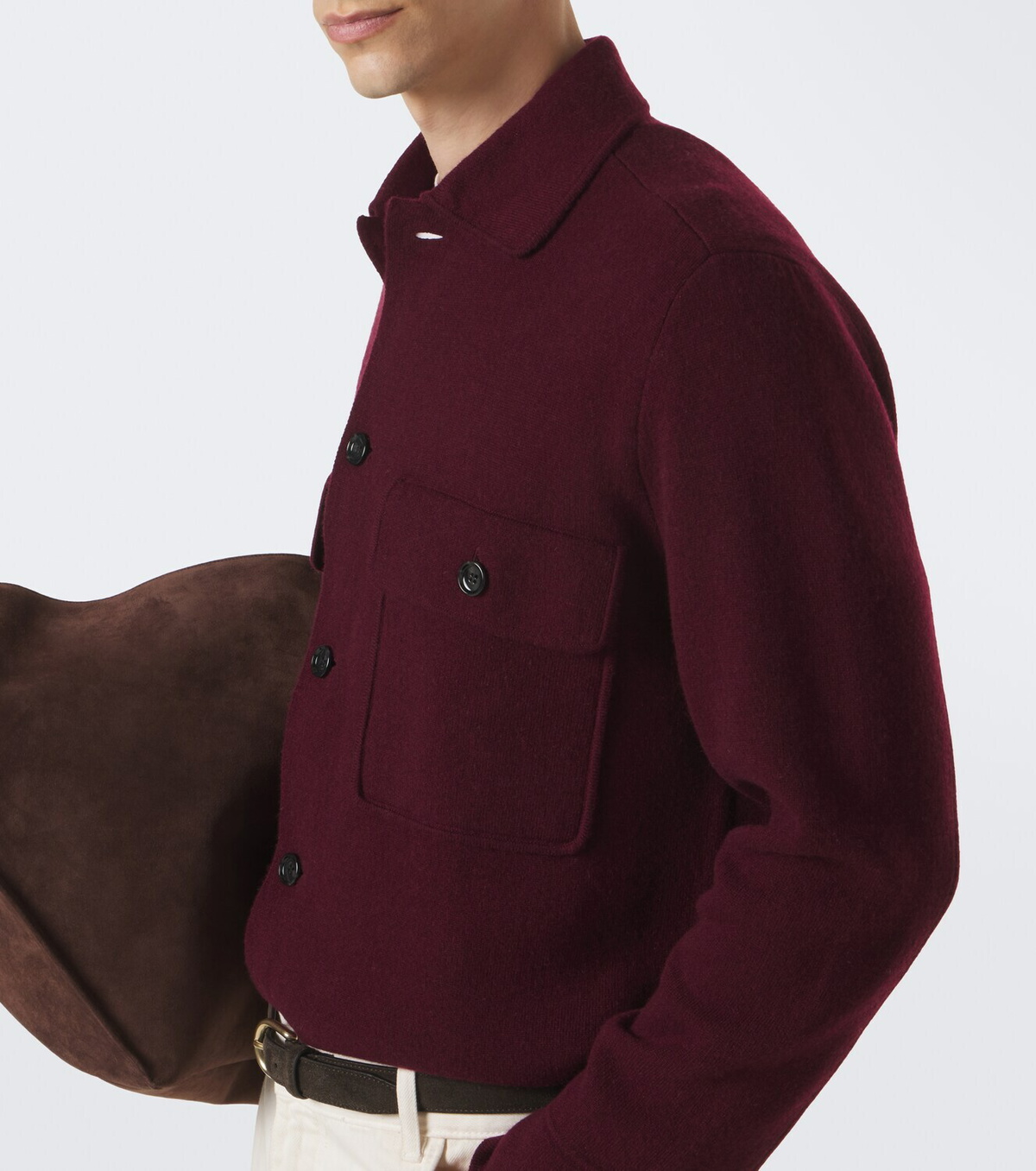 Allude Knitted wool and cashmere cardigan