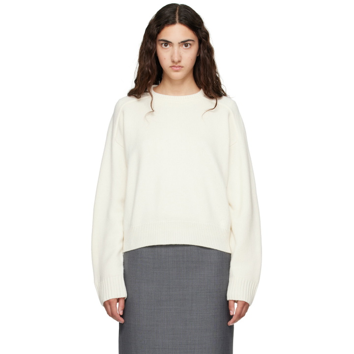 Photo: Loulou de Saison Off-White BREHA Wool Cashmere Blend Sweater