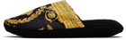 Versace Black 'I Heart Baroque' Slippers