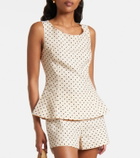 Faithfull Iria polka-dot linen top